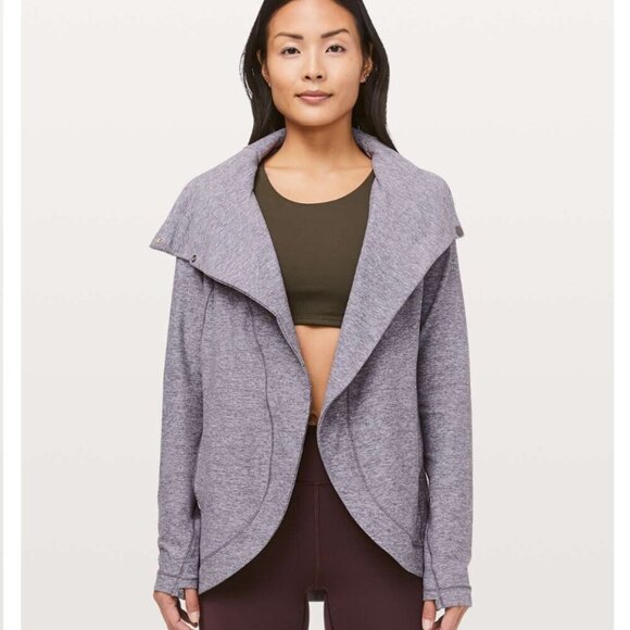 lululemon athletica Tops - Lululemon Rulu Rally Wrap in Heathered Graphite Purple - size 4